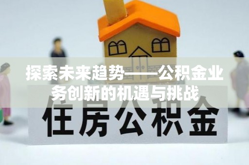 卢龙探索未来趋势——公积金业务创新的机遇与挑战