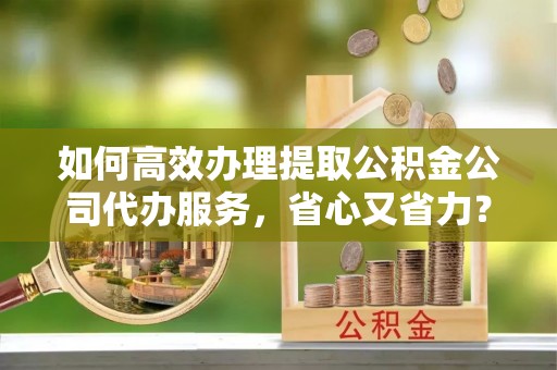 卢龙如何高效办理提取公积金公司代办服务，省心又省力？