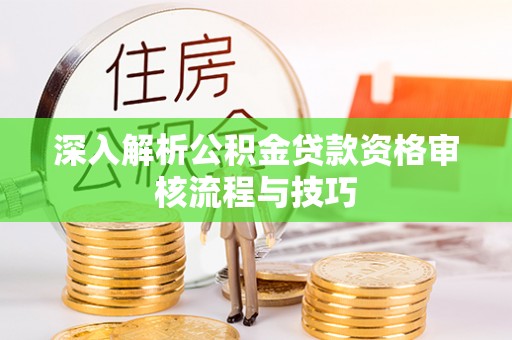 卢龙深入解析公积金贷款资格审核流程与技巧