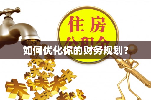 卢龙如何优化你的财务规划？