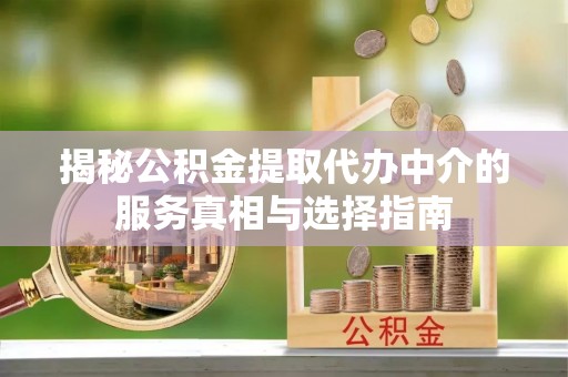 卢龙揭秘公积金提取代办中介的服务真相与选择指南