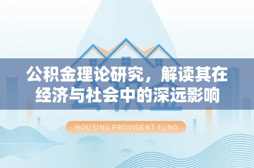 卢龙公积金理论研究，解读其在经济与社会中的深远影响
