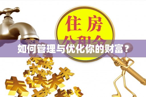 卢龙如何管理与优化你的财富？