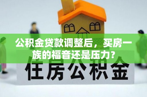 卢龙公积金贷款调整后，买房一族的福音还是压力？