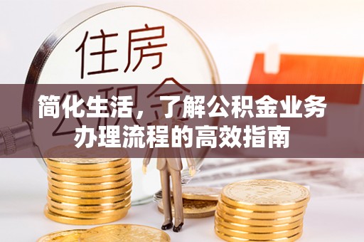 卢龙简化生活，了解公积金业务办理流程的高效指南