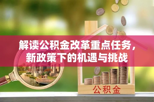 卢龙解读公积金改革重点任务，新政策下的机遇与挑战