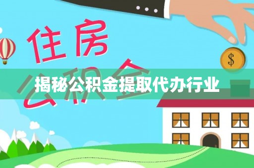 卢龙揭秘公积金提取代办行业