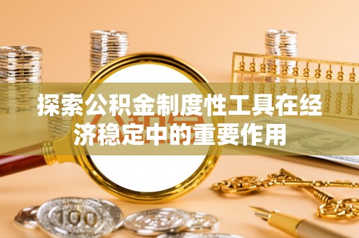 卢龙探索公积金制度性工具在经济稳定中的重要作用