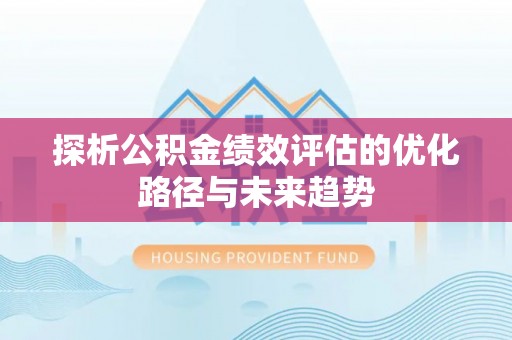 卢龙探析公积金绩效评估的优化路径与未来趋势