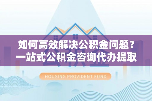 卢龙如何高效解决公积金问题？一站式公积金咨询代办提取服务全解析