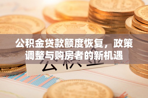 卢龙公积金贷款额度恢复，政策调整与购房者的新机遇