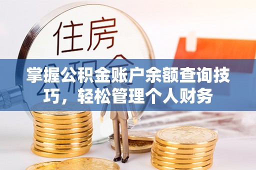 卢龙掌握公积金账户余额查询技巧，轻松管理个人财务