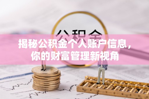 卢龙揭秘公积金个人账户信息，你的财富管理新视角