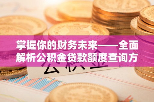 卢龙掌握你的财务未来——全面解析公积金贷款额度查询方法