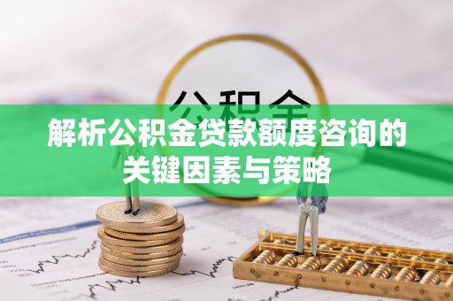 卢龙解析公积金贷款额度咨询的关键因素与策略