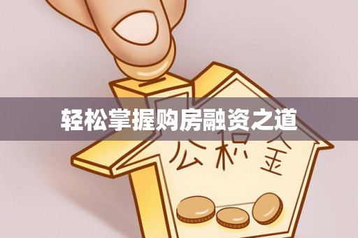 卢龙轻松掌握购房融资之道