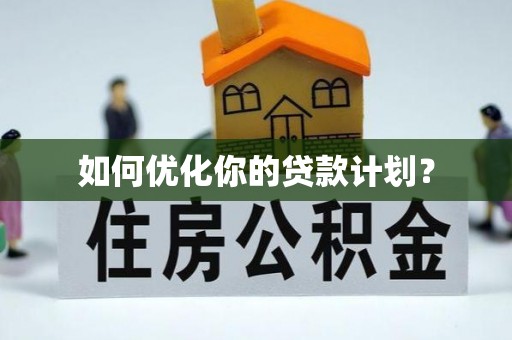 卢龙如何优化你的贷款计划？