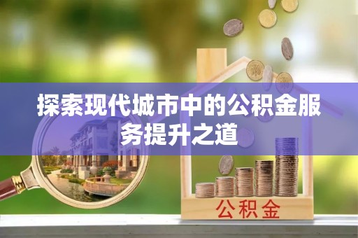 卢龙探索现代城市中的公积金服务提升之道