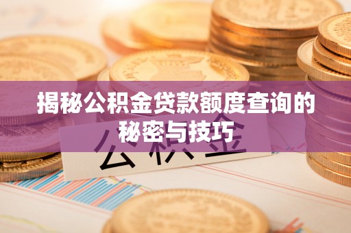 卢龙揭秘公积金贷款额度查询的秘密与技巧